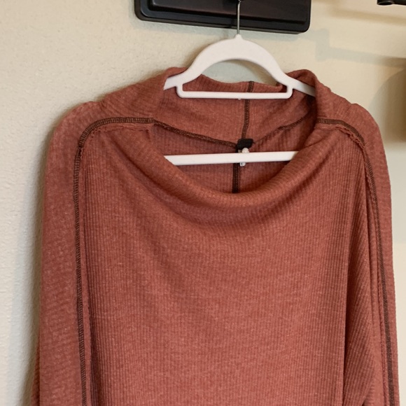 Free People London Town Thermal Long Sleeved Top in copper size medium - Picture 3 of 6